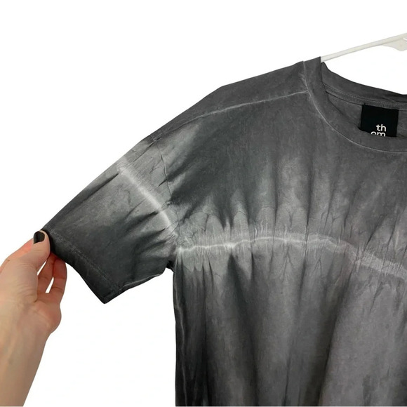 Thom Krom Tshirt Mens Small Tie Dye Tee Acid Wash Grey Crewneck Short Sleeve - Picture 4 of 11